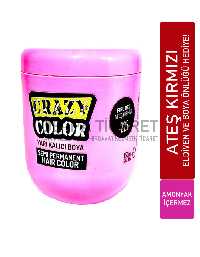 CRAZY%20Color%20Yarı%20Kalıcı%20Saç%20Boyası%20Ateş%20Kırmızı