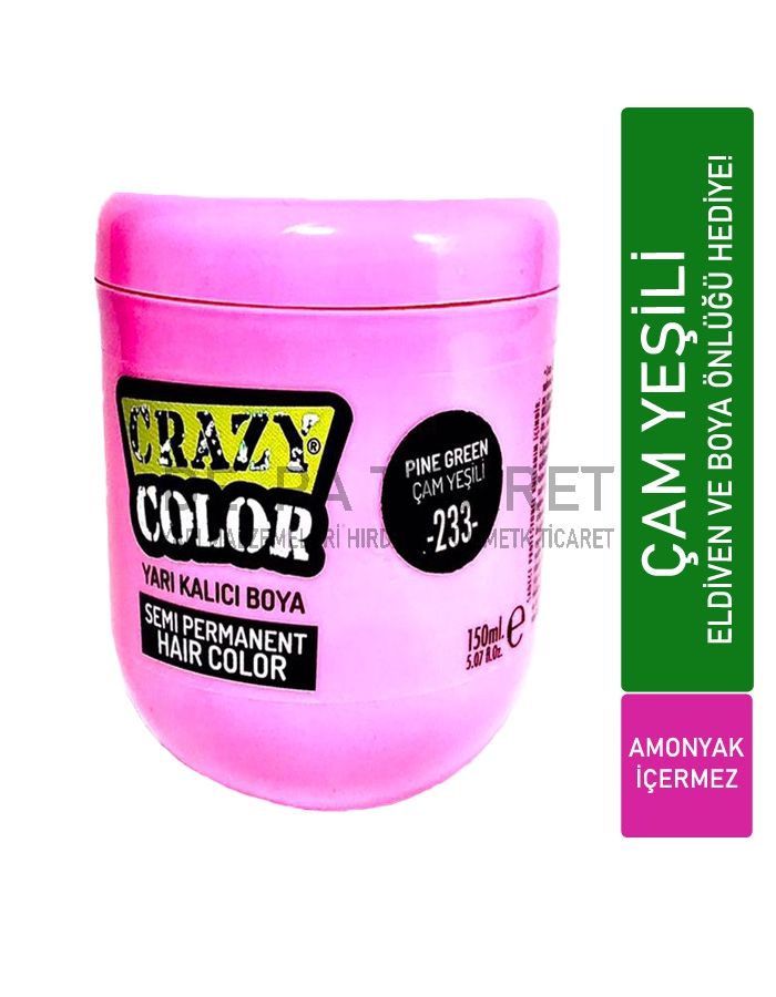 CRAZY%20Color%20Yarı%20Kalıcı%20Saç%20Boyası%20Çam%20Yeşili