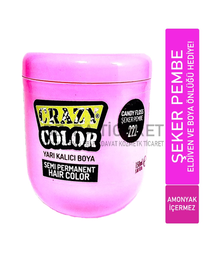 CRAZY%20Color%20Yarı%20Kalıcı%20Saç%20Boyası%20Şeker%20Pembe