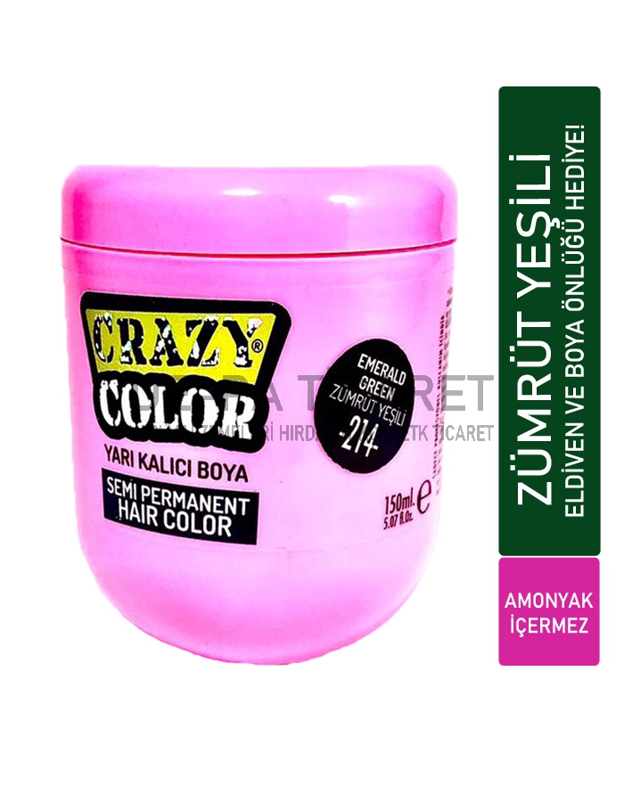 CRAZY%20Color%20Yarı%20Kalıcı%20Saç%20Boyası%20Zümrüt%20Yeşili